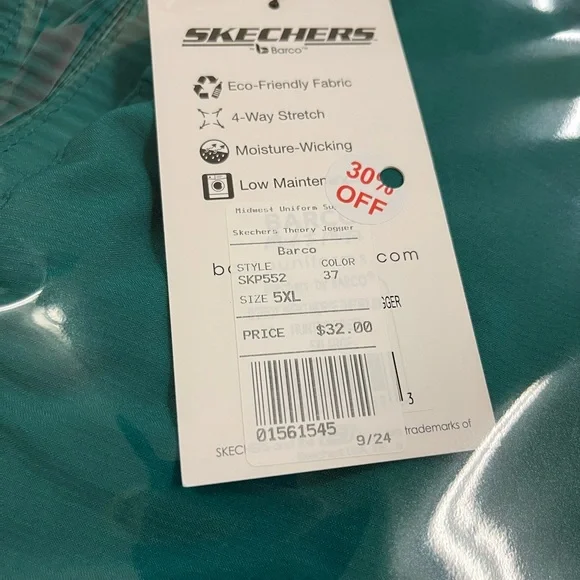 NWT Sketchers Hunter Green Jogger Scrub Pants Multi Sizes - Picture 9 of 13